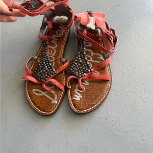 Sam Edelman Coral Beaded Sandals